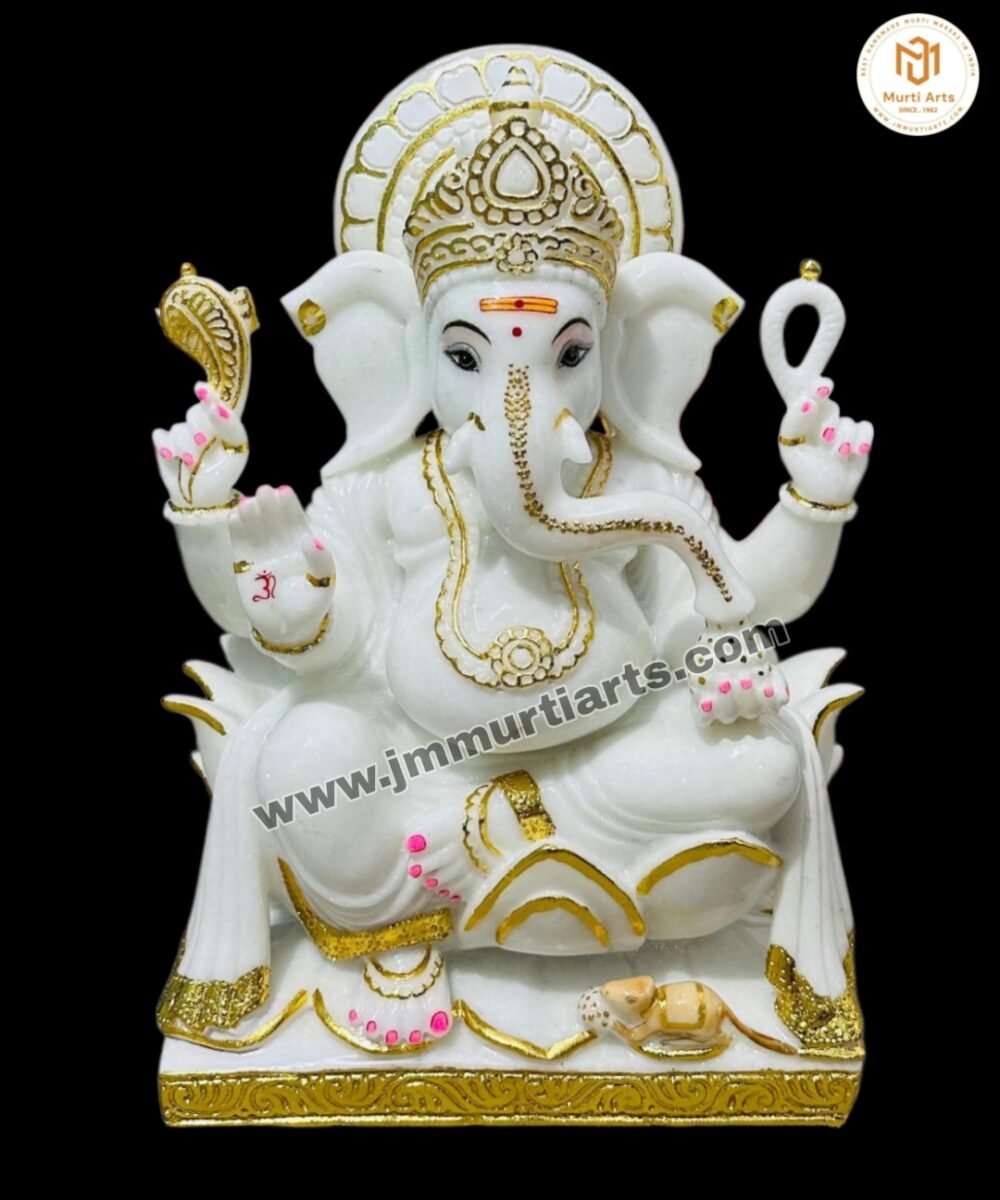 White Marble Ganesh Murti